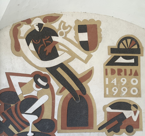 Mural to mark the 500th anniversary of mining activity in Idrija