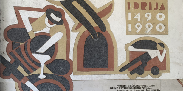 Mural to mark the 500th anniversary of mining activity in Idrija